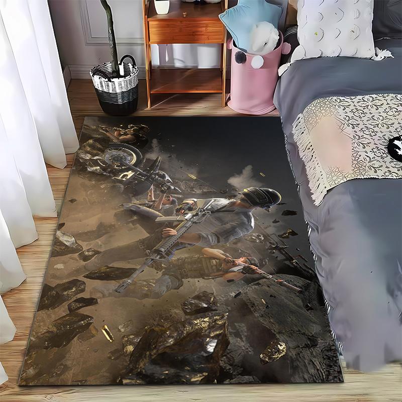 

Battle-themed rug, vividly reflecting the passion of gamers Suitable for use as an anti-slip game mat for living room and bedroom sofas 40x60cm( 15x23in )