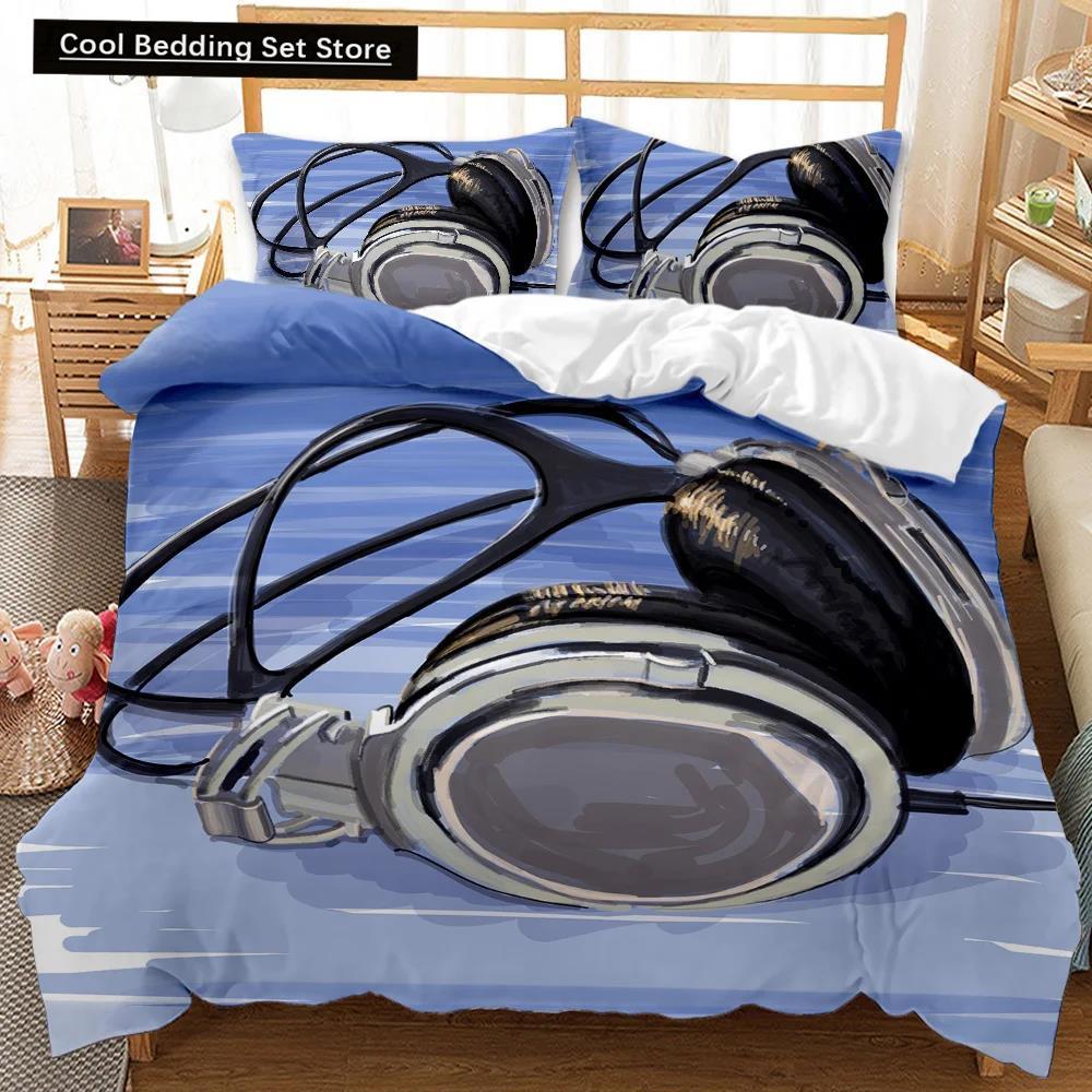 

Наушники Пододеяльник Рок Музыка Мелодия Нота Постельное белье Холодный Белый Гарнитура Мальчики Двойной Queen King Size Полиэстер Кулит Чехол EU single(135x200cm)