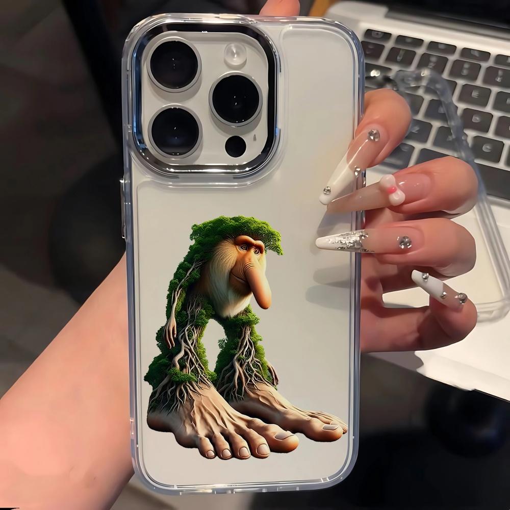 

ITALIANO BRAINROT Animal Electroplated Lens Frame Clear Phone Case for iPhone 17 Air 16 15 14 13 12 11 Pro Max XS Max X Cover iPhone 11