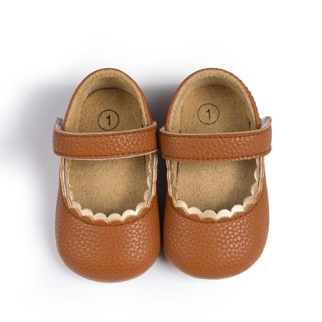 Baby Princess Shoes 0-1 Year, Soft Non-slip PU Leather with Bowknot, Suitable for Spring/Autumn.
