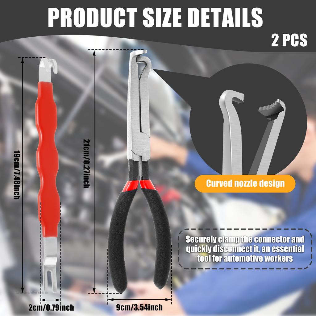 Carbon Steel Electrical Connector Pliers Spark Plug Disconnect Pliers Car Fuel Line Breaker Tool for Fuel Injector Ignition Coil