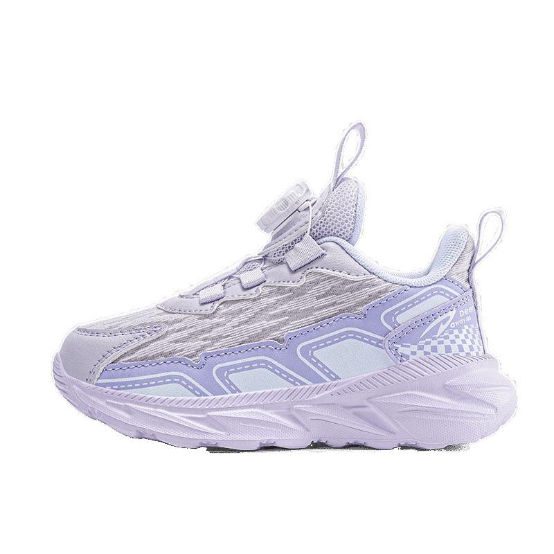 Delhui Classmate Girls Shoes Spring and Autumn Mesh Breathable Middle and Older Boys Button Sneakers Children's Running Shoes