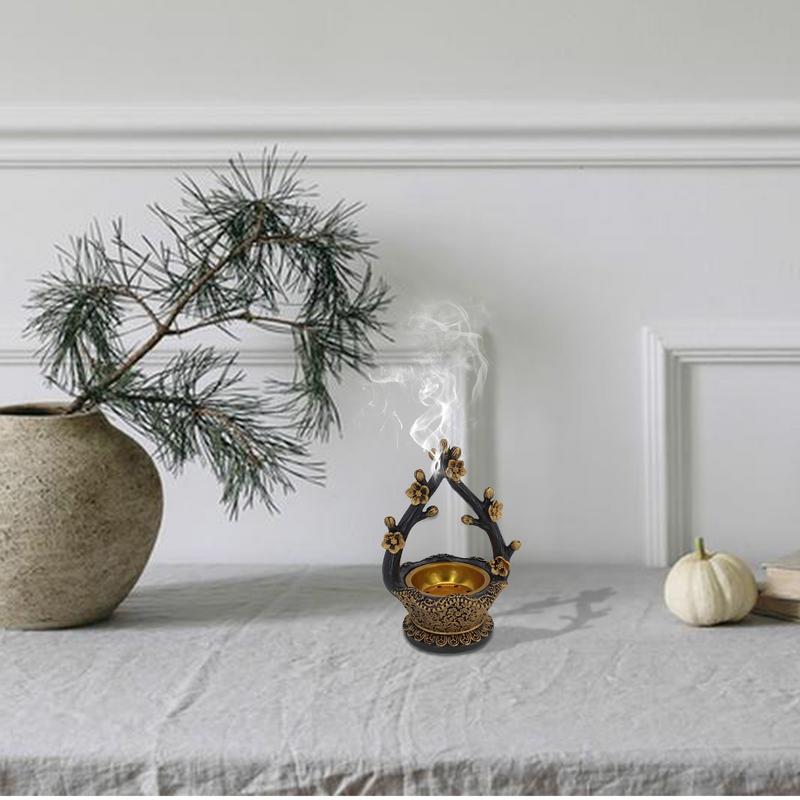 

Resin Incense Burner Holder Artistic Incense Stand Flower Branch Incense Burners Home Statue Creative Crafts Desktop Ornaments United States
