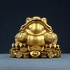 Brass Ornament ≪Treasure Offering Toad≫ Home Decor Living Room Wine Cabinet Office Opening Decoration Gift