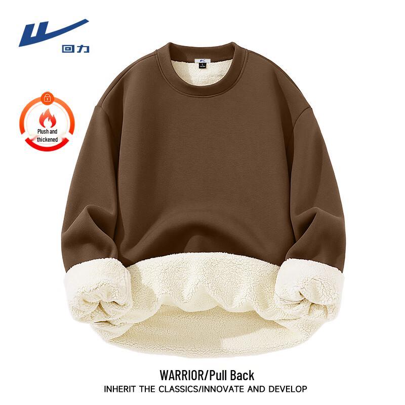 Warrior Men s Solid Color Lamb Fleece Lined Crewneck Sweatshirt L