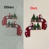 2pcs Craft Wooden Christmas Door Corner Frame Cartoon Santa Claus Door Frame Decoration Modern Door Sign Holiday