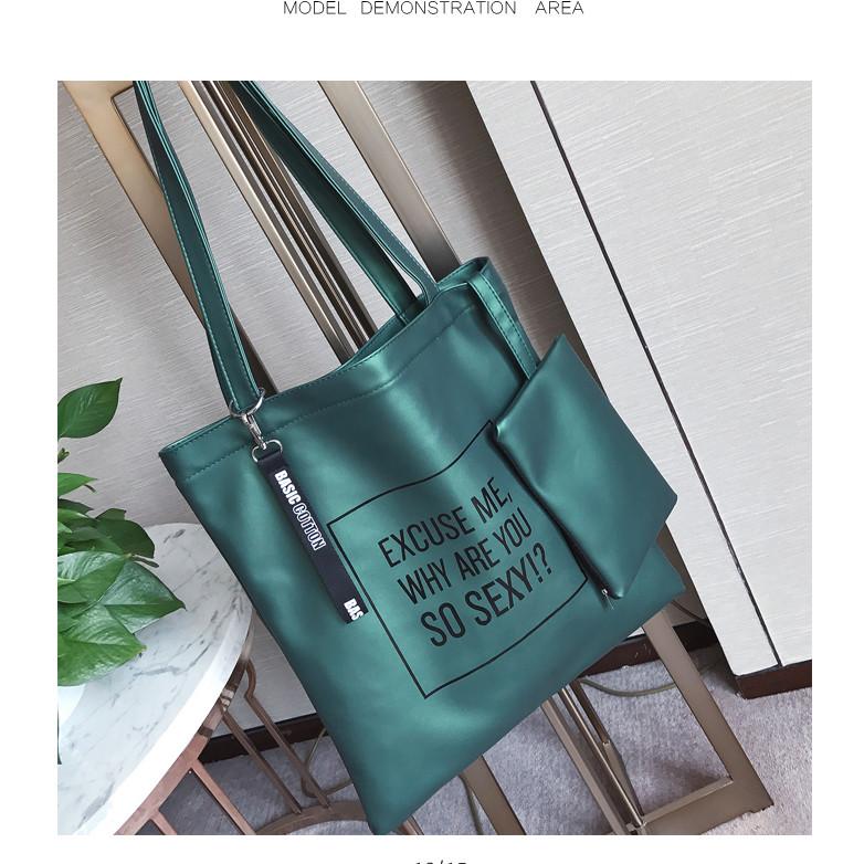 

Style Shoulder Minimalist Bag Letter Print Decoration Large Capacity Bag Storage