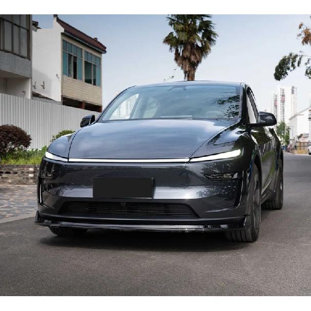 For New Tesla Model Y Juniper Launch 2025+ Front Bumper Front Lip Front Shovel Kit Sedan Body Spoiler Splitter Chin Guard Kit