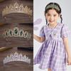 Bridal Crown Colored Rhinestone Headband Baroque Alloy Crown Wedding Dress Accessories Hair Accessories