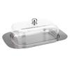 Stainless Steel Butter Box with Lid Kitchen Refrigerator storagecontainerTransparent