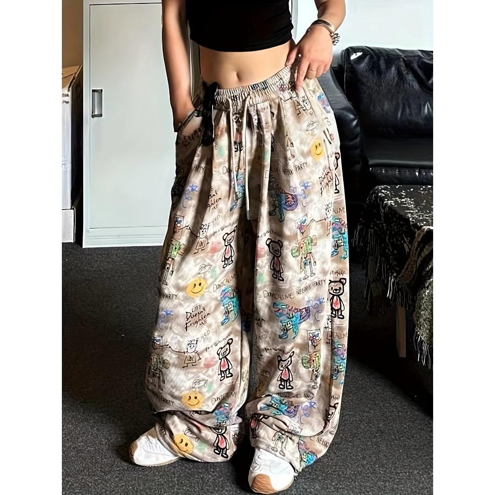 2026 Pink Gradient Rainbow Pants for Women Quick Dry Comfortable Elastic Waist Trousers Colorful Heart Print Casual Pants Kids