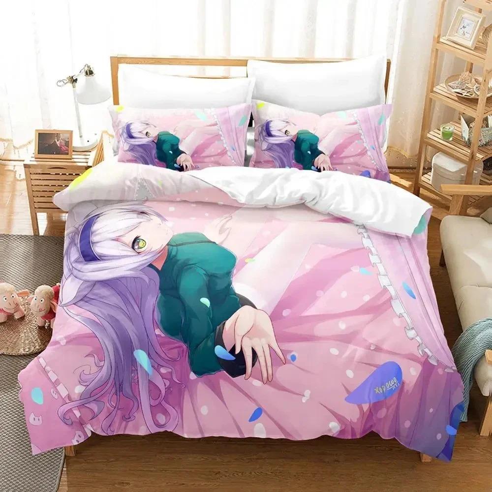 Home Living Luxury  Sagiri Izumi Bedding Set Cartoon Anime Three-piece Set Adult Kid Bedroom Duvet Cover Sets 3D Kawaii Girls