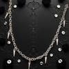 Herren Punk Nieten Quaste Halskette Hip Hop Damen Mode Geometrisch Titanstahl Kette Halskette