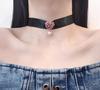 Latest Hot Brand Vintage Women's Necklaces Luxury Jewelry For Women Pearl Design Pendant Lady Party Black Rope Heart Choker