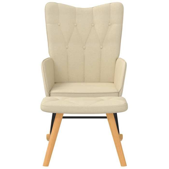 VidaXL Chaise à Bascule avec Tabouret Siège de Relaxation Fauteuil de Salon Salle de Séjour Siège de Salon Maison Intérieur 327624