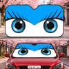 Cute Girl Car Eyes Sun Visor Car Front Window Windshield Sunshade Five-Layer Aluminum Foil UV Protector Heat Shield