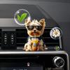 Car Air Freshner 2D Acrylic Cute Dog Scent 4 Pieces Cute Dog Shape Car Fragrance For Workplace Kitchen Home Truck AC Automotive