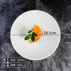 Round Ceramic Western Plate Steak Plates Decorative Dinner Plate Sushi Dish Dessert Plates Dim Sum Dish Fruit Bowl Snack Tray