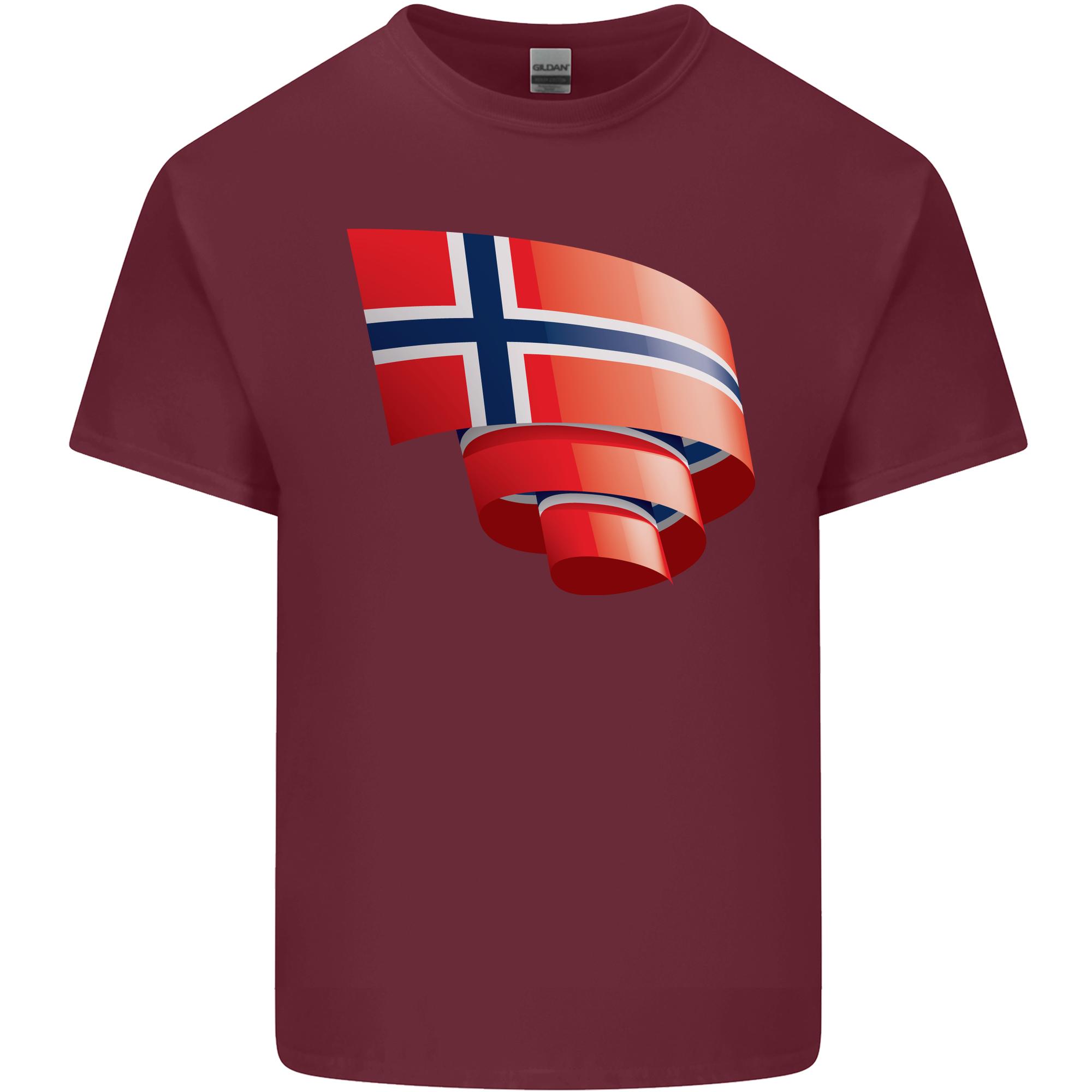 Curled Norway Flag Norwegian Day Football Unisexs Light Cotton TShirt S