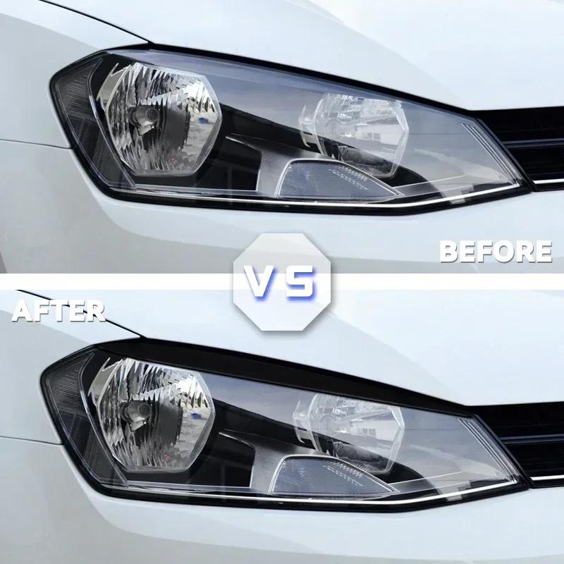 For Volkswagen VW GOLF 7 Golf7 MK7 GTI 2Pcs Car Headlight Head Lamp Eyebrow Headlight Cover Trim Sticker Accessories