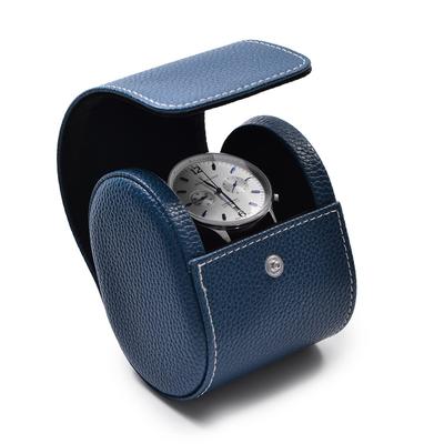 Papten Watch PU Business B00906 Case, Leather, Mini, Portable, 1-Watch Case, Luxury, Stylish, Travel, Trip, Gift, (Blue)