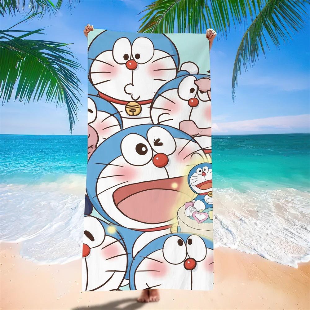 Cute Cartoon Character Printed Microfiber Beach Towel Quick Dry Soft Bath Towel For Kids Swimming