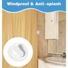 6Pcs Shower Curtain Clip, Self-Adhesive Shower Curtain Clips for Ide Shower Set for Home Hotel and Apartment Bathrooms