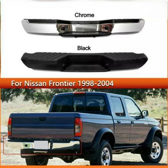 

Rear Bumper for 1998-2004 Nissan Frontier (No Holes) - NI1102136 Gloss Black