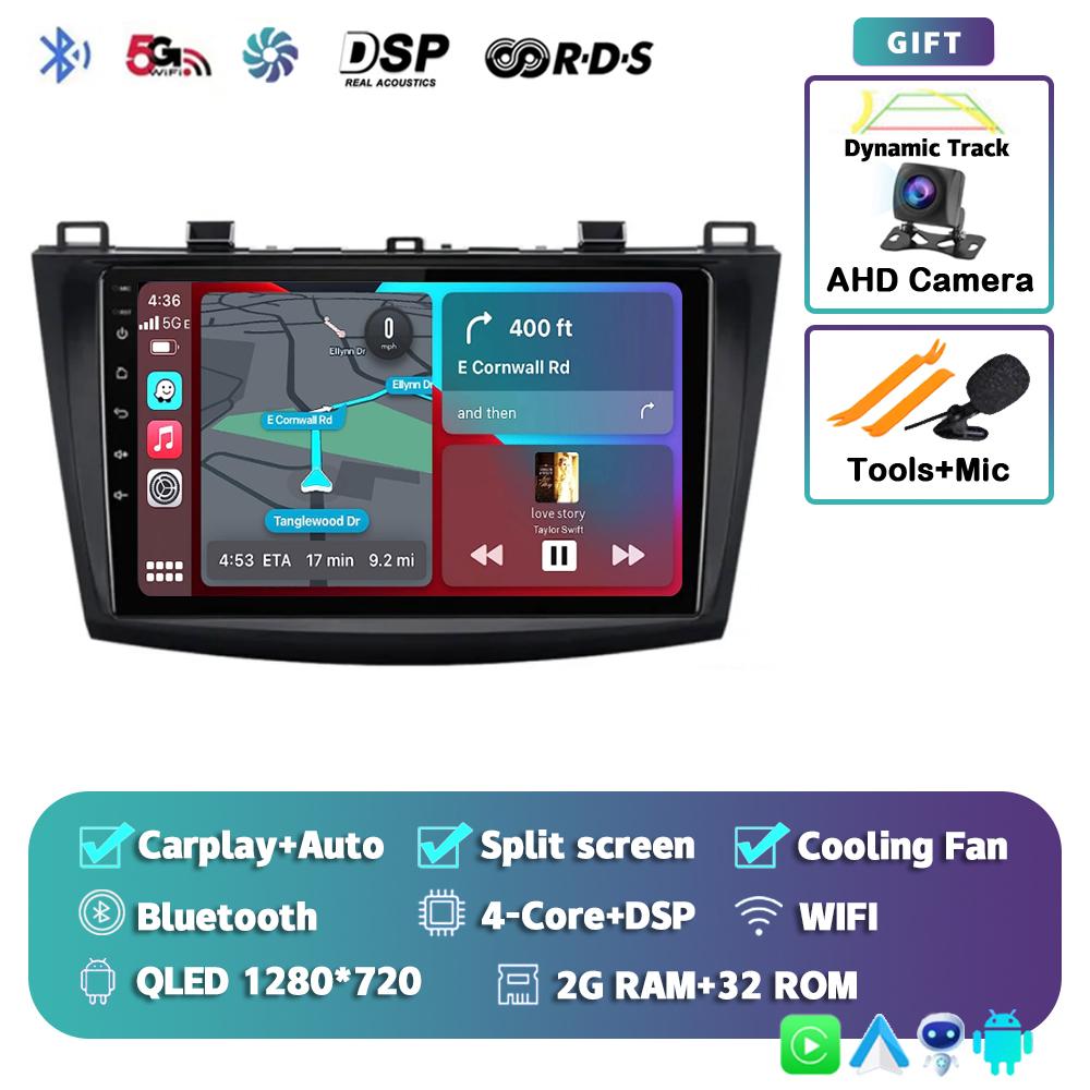 Android 14 Carplay Auto Wifi + 4G Auto Radio DSP Für Mazda 3 2010 2011 2012 2013 Multimedia Video Player GPS 2din Kopf Einheit Stereo