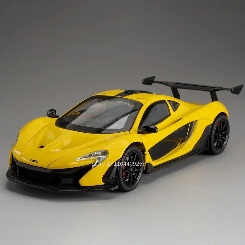 Scale 1:24 Senna P1 Sports Car Toy Model Metal Die-cast Pull Back Supercar Shock Absorption Miniature Vehicles Models Boys Gifts
