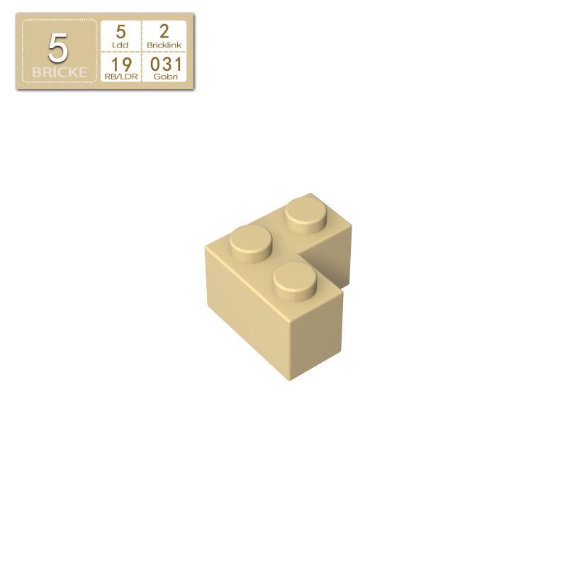 BRICKE 2x2 Right-Angle Brick, Compatible with Lego 2357, MOC Bulk Parts Building Blocks