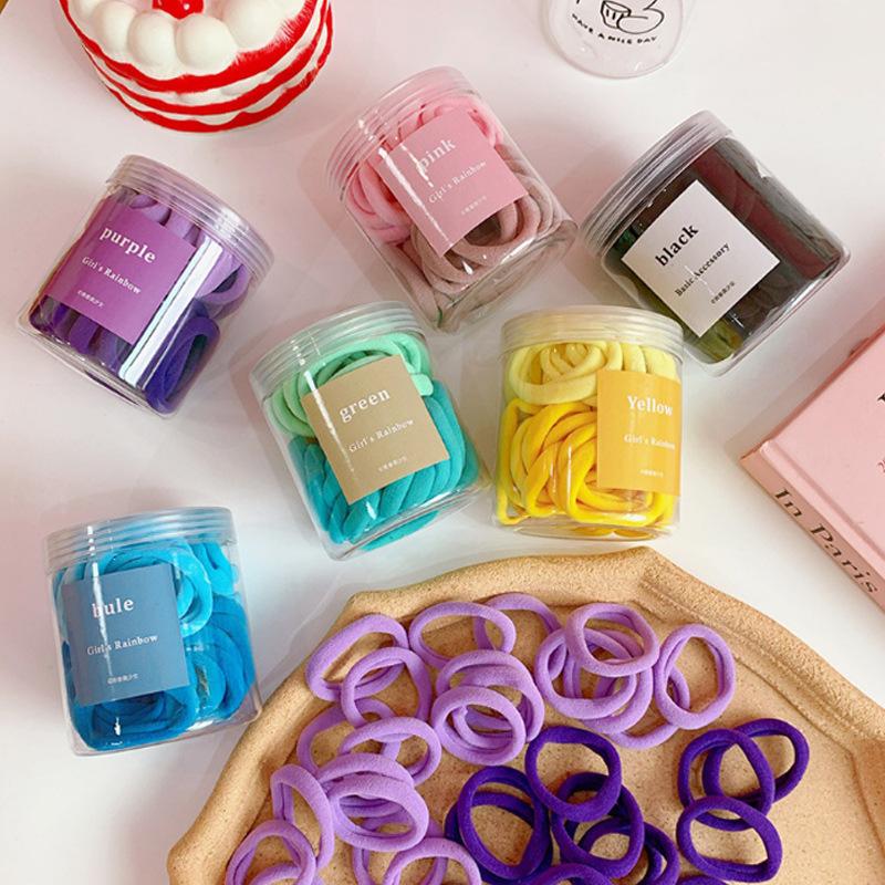 Color Disposable Rubber Band Children Do Not Hurt Hair Headband Girls Baby Tie Small Tweet Rubber Band High Elastic Hair Accessories