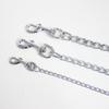 Solid Pattern Outdoor Heavy-Duty Easy Iron Chain Clip Classic Style Key Pitbull Dog Leash for Small and Large Dogs