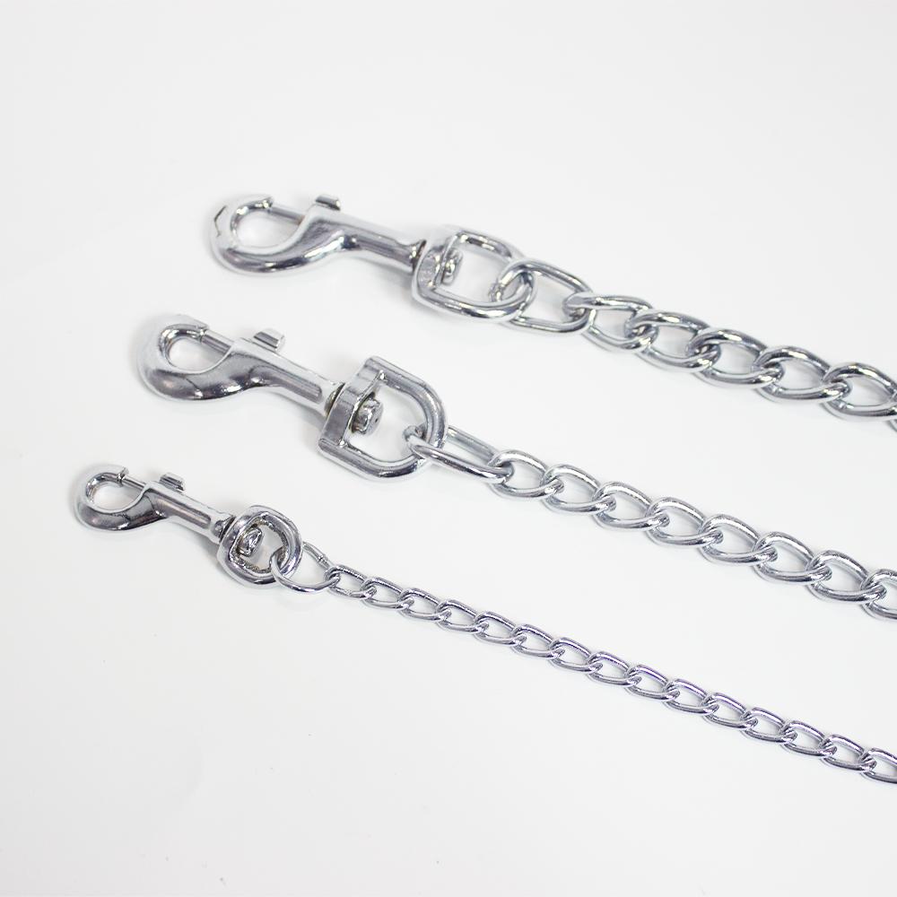 Solid Pattern Outdoor Heavy-Duty Easy Iron Chain Clip Classic Style Key Pitbull Dog Leash for Small and Large Dogs