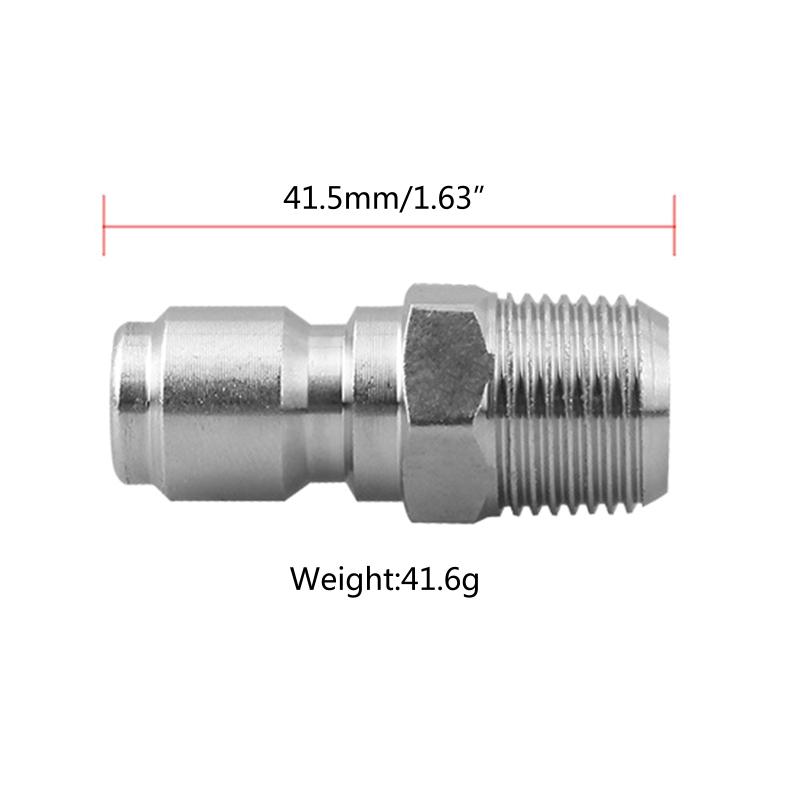 Pressure Washer Adapter Set 3/8" Quick Connect Fittings Male Pressure Washer Quick Disconnect Stainless Steel 5000 PSI