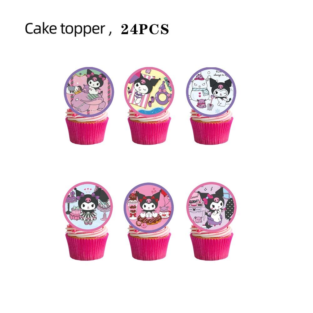 New Kuromi Party Supplies Set With Decorative Balloons And Tableware