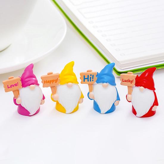 12Pcs Mini Holding Sign Gnome Figurine Tiny Faceless Dwarf Resin Statue Miniature Elf Ornament Fairy Garden Decoration