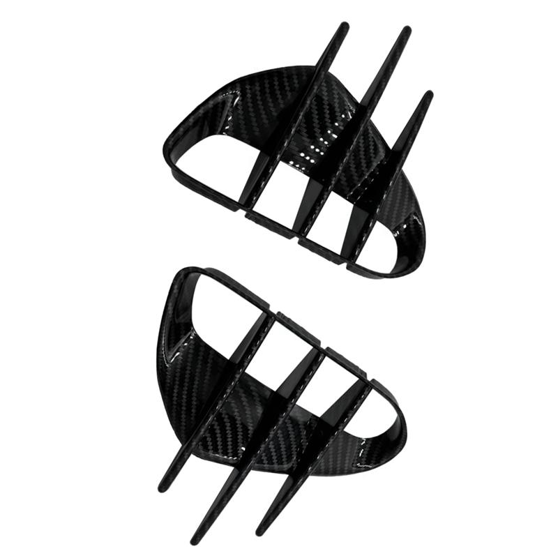A28G-1 Pair Car Front Bumper Side Vent Grille Spoiler Wind Blade Decorative Cover For Kia Stinger 18-23
