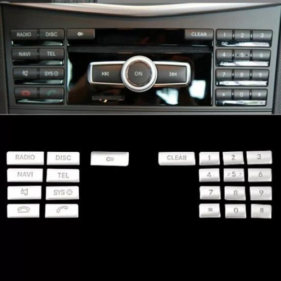 22Pcs/set Button Cover Stickers For Mercedes For Benz W204,W212,C218,GLK,X204