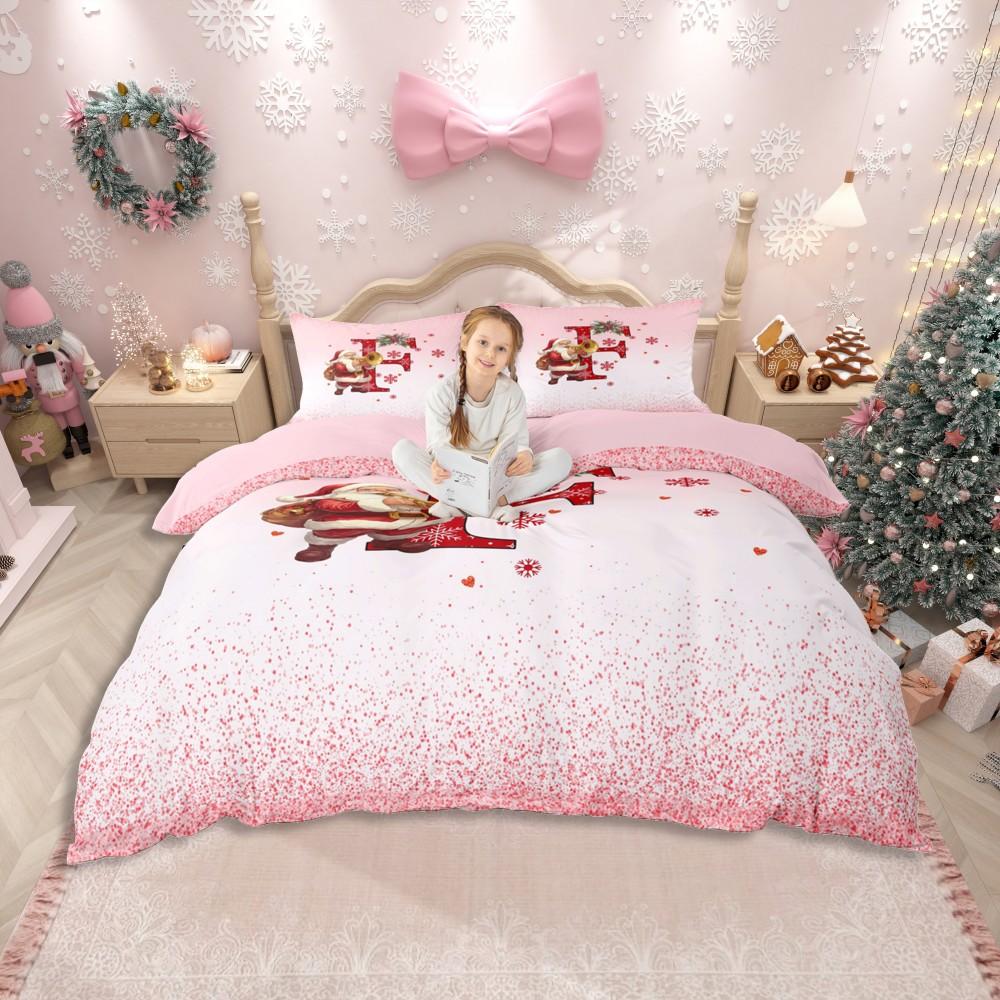 

Comforter Homewish Red Initial A To M Letter Kawaii Cartoon Santa Claus Bedding Setmerry Christmas Reversible Bed Set Comforter (quilt)-EU Single(135*200cm)3pcs