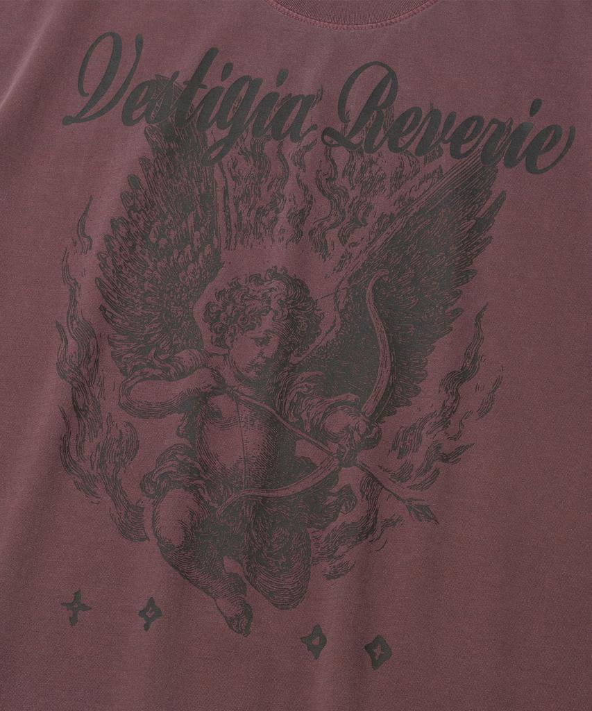 NOT4NERD Ignited Angel Pigment Loose Cropped T-Shirts - Red