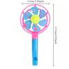 12Pcs Candy Colored Whistle Windmill Game Birthday Party Gift Plastic Colored Whistling Windmill Windmill Toy