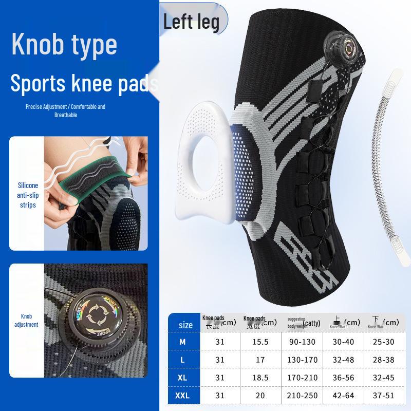 Drehbare Schnalle Silikon-Knieschoner für Outdoor-Sport & Fitness