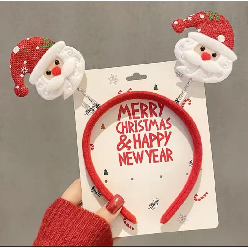 Vánoční čelenka Xmas Elk Horn Bell Flitr Vánoční gumička do vlasů Šťastný Nový Rok Fotorekvizity Veselé Vánoce Dekor Dárky pro děti