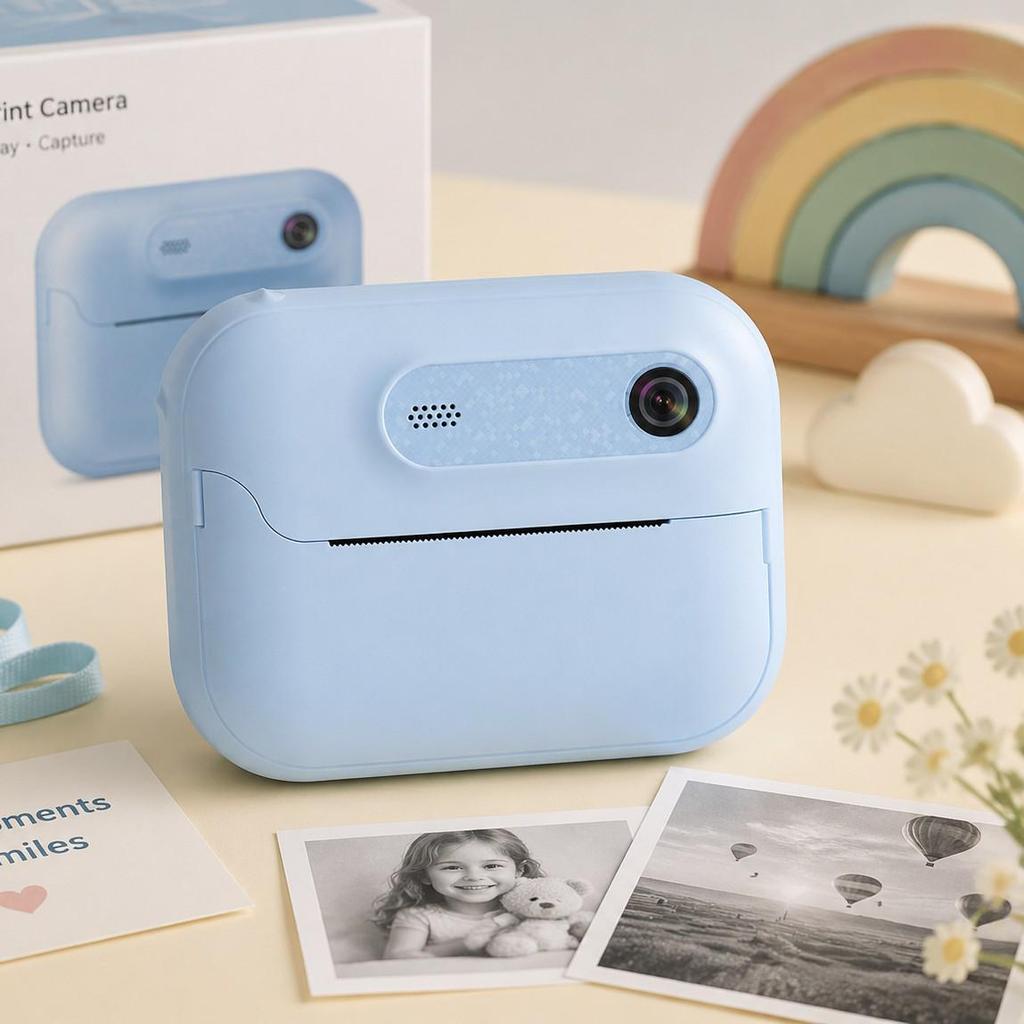 S8 Children's Instant Camera - Cute Cartoon Digital Mini Camera for Photos