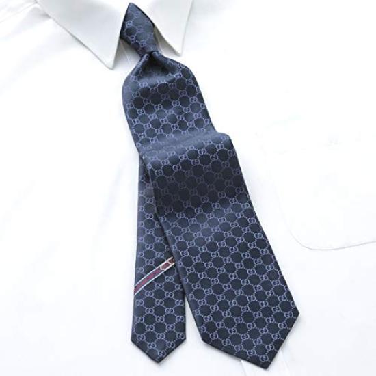 GG [Gucci] Tie, Navy, Pattern, GUJ-834 [Used]