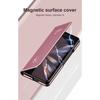 Flip Mirror Case Protective Cover Smart View Kickstand for Samsung Galaxy Z Fold 6 5 4 3 2 with Stand Holder Protector Metal Shockproof