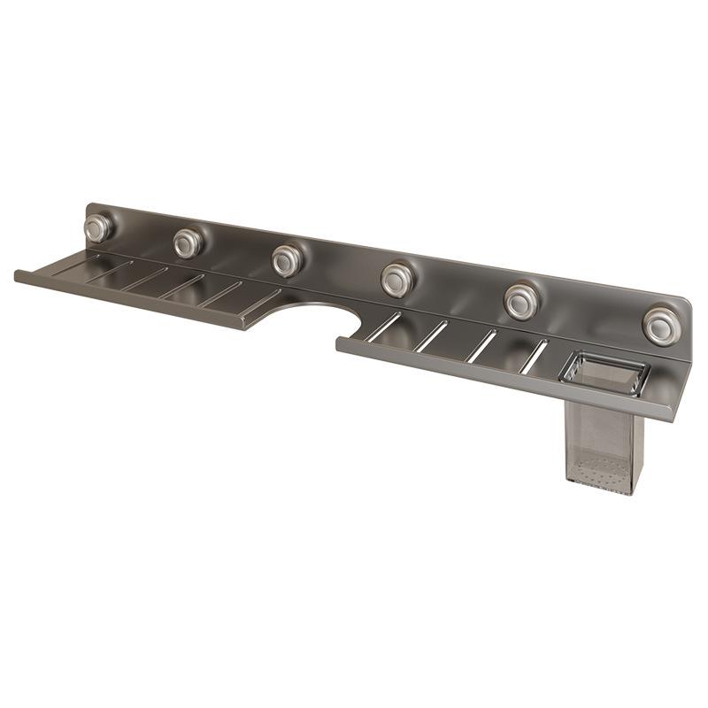 Wandmontiertes, bohrfreies Badezimmerregal mit Armaturenbrett