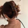 Korean New Retro Metal Letter B Hair Clip Claw Fashion Geometry Arc-Acetic Acid Shark Clip Hair Accessories For Woman Girls