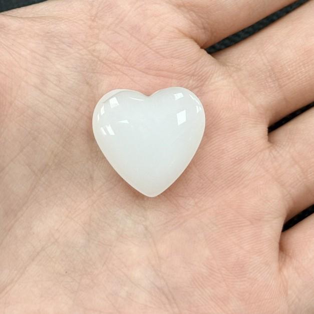 Natural Rose Quartz Heart-Shaped Crystal Gemstone - 2cm Polished Palm Stone